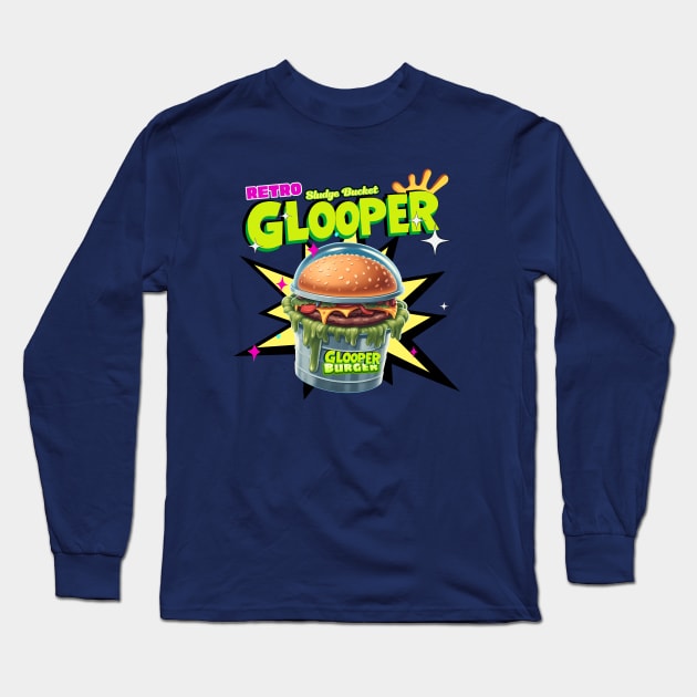 Retro Glooper - Special Slug Sauce Long Sleeve T-Shirt by Invad3rDiz